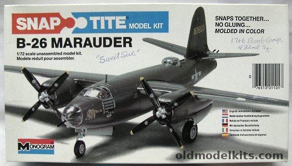 Monogram 1/72 B-26 Marauder, 1101 plastic model kit